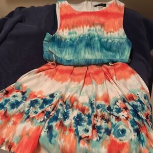 Teeze Me Pink and Blue Fit and Flare Sundress